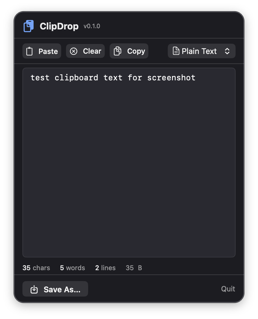 ClipDrop clipboard editor screenshot